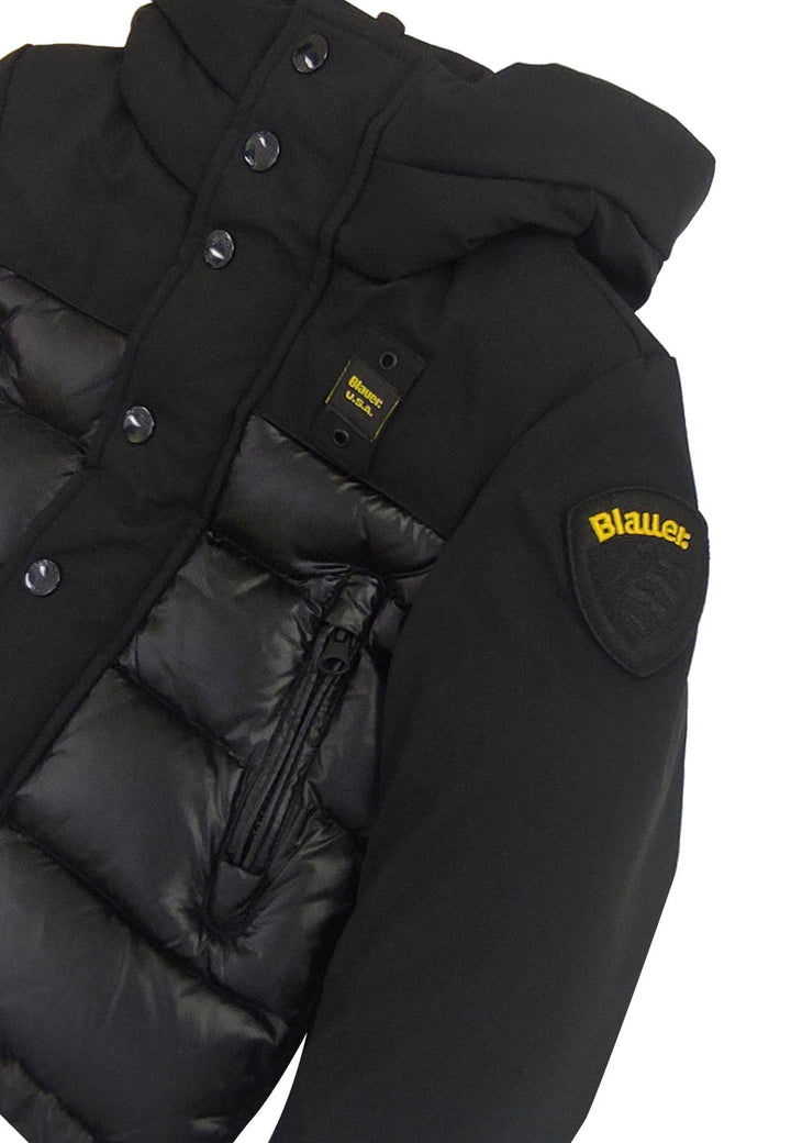 ViaMonte Shop | Blauer giubbino nero bambino in nylon