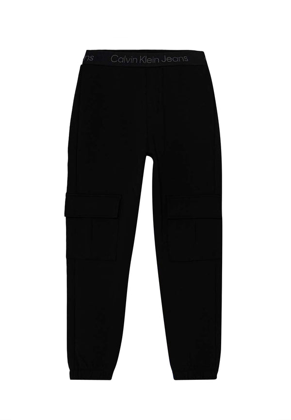 ViaMonte Shop | Calvin Klein Jeans pantalone nero bambino in cotone