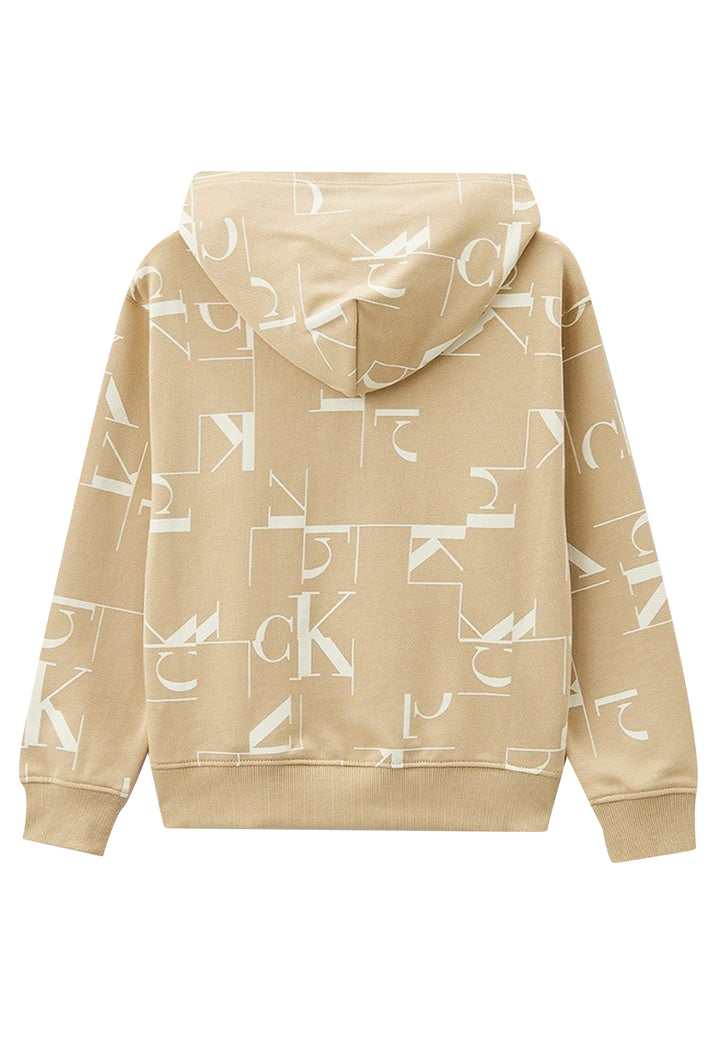 ViaMonte Shop | Calvin Klein Jeans felpa beige bambino in cotone