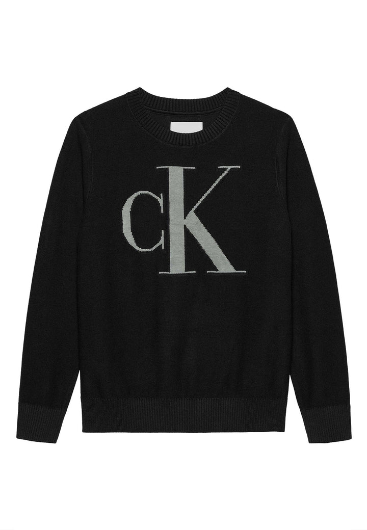 ViaMonte Shop | Calvin Klein Jeans maglia nera bambino in cotone