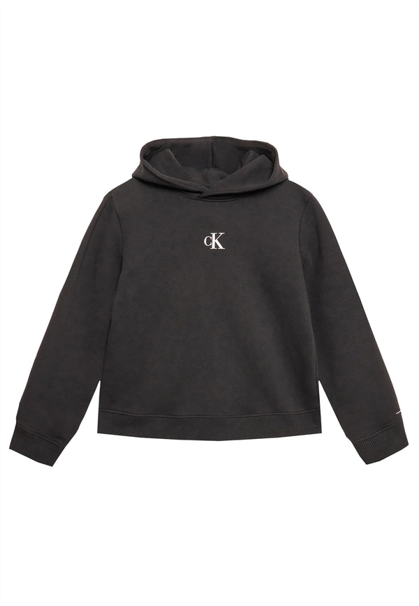 ViaMonte Shop | Calvin Klein Jeans felpa nera bambina in cotone