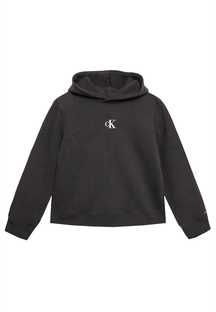 ViaMonte Shop | Calvin Klein Jeans felpa nera bambina in cotone