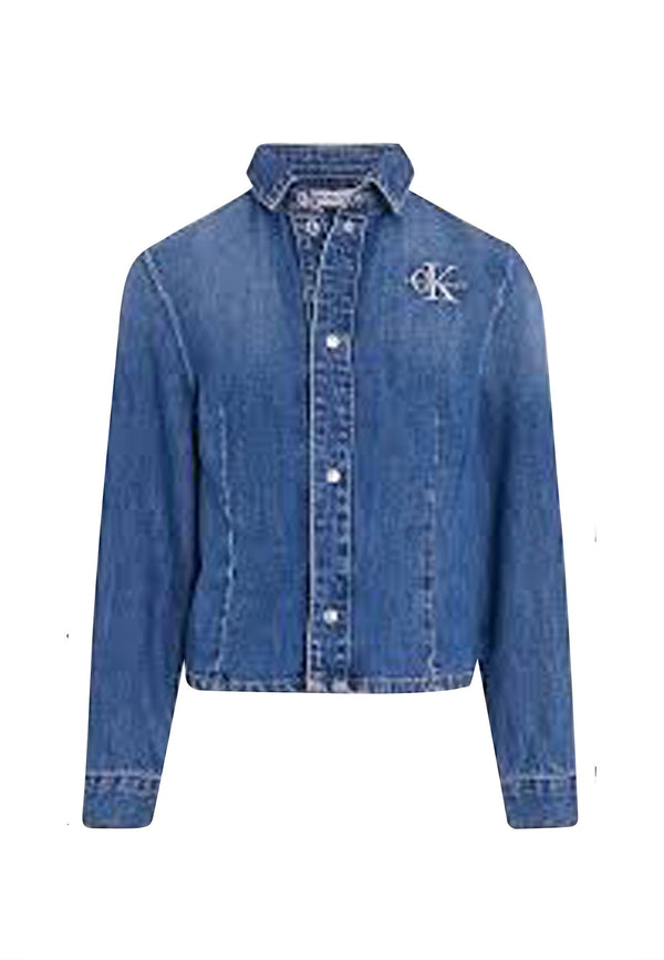 ViaMonte Shop | Calvin Klein Jeans camicia blu bambino in denim