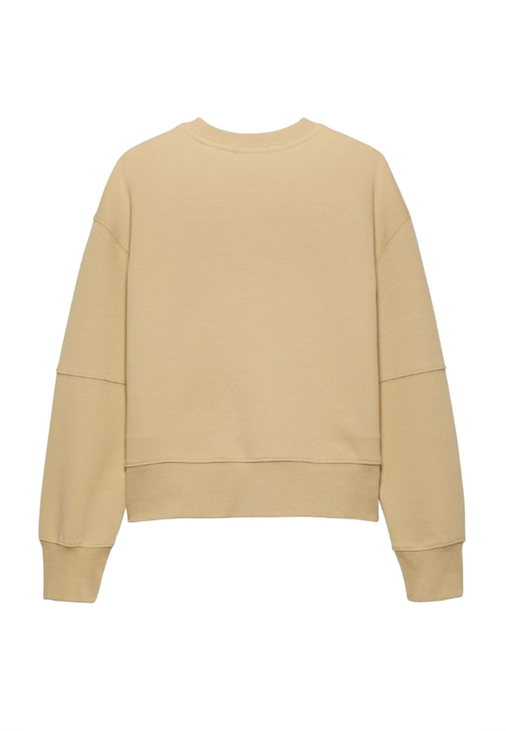 ViaMonte Shop | Calvin Klein Jeans felpa beige bambina in cotone