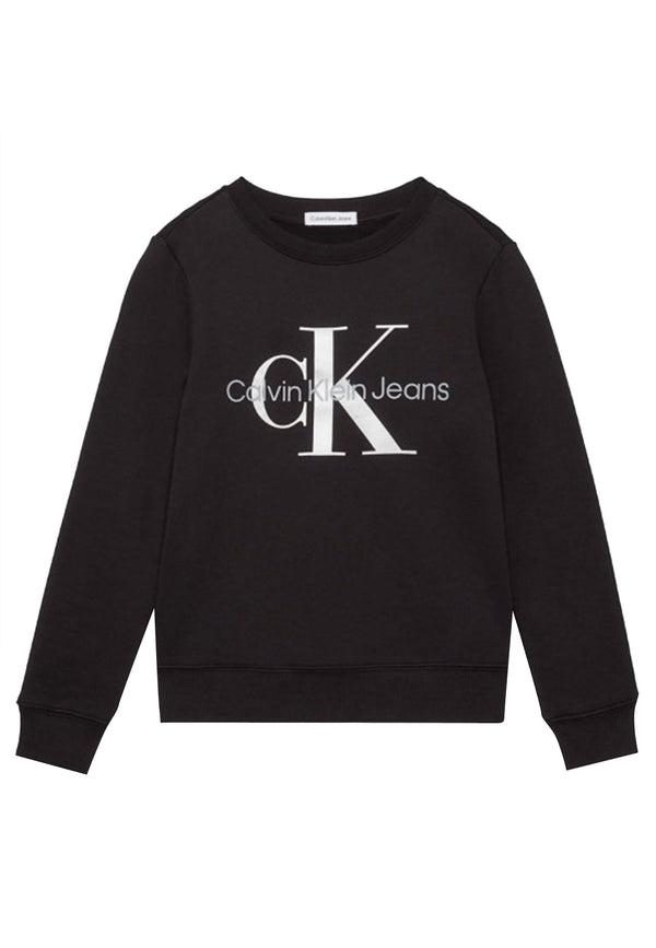 ViaMonte Shop | Calvin Klein Jeans felpa nera bambino in cotone