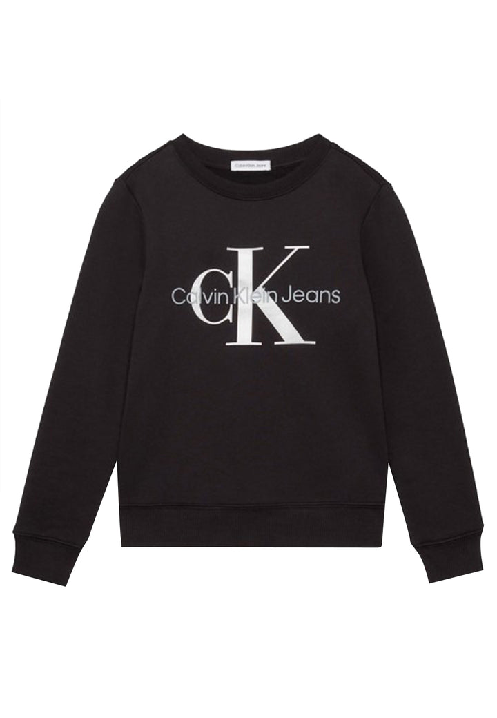 ViaMonte Shop | Calvin Klein Jeans felpa nera bambino in cotone