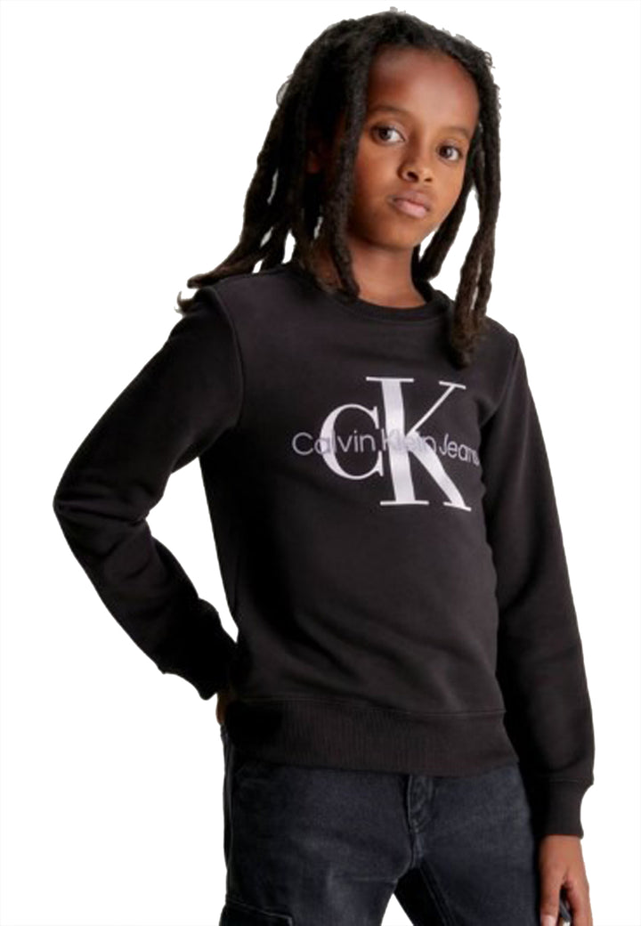 ViaMonte Shop | Calvin Klein Jeans felpa nera bambino in cotone