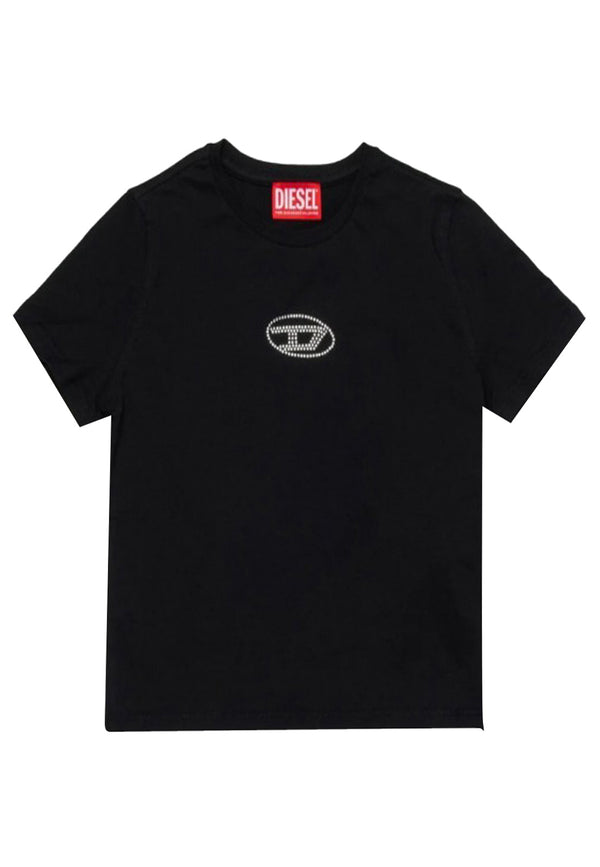 ViaMonte Shop | Diesel t-shirt nera bambina in cotone