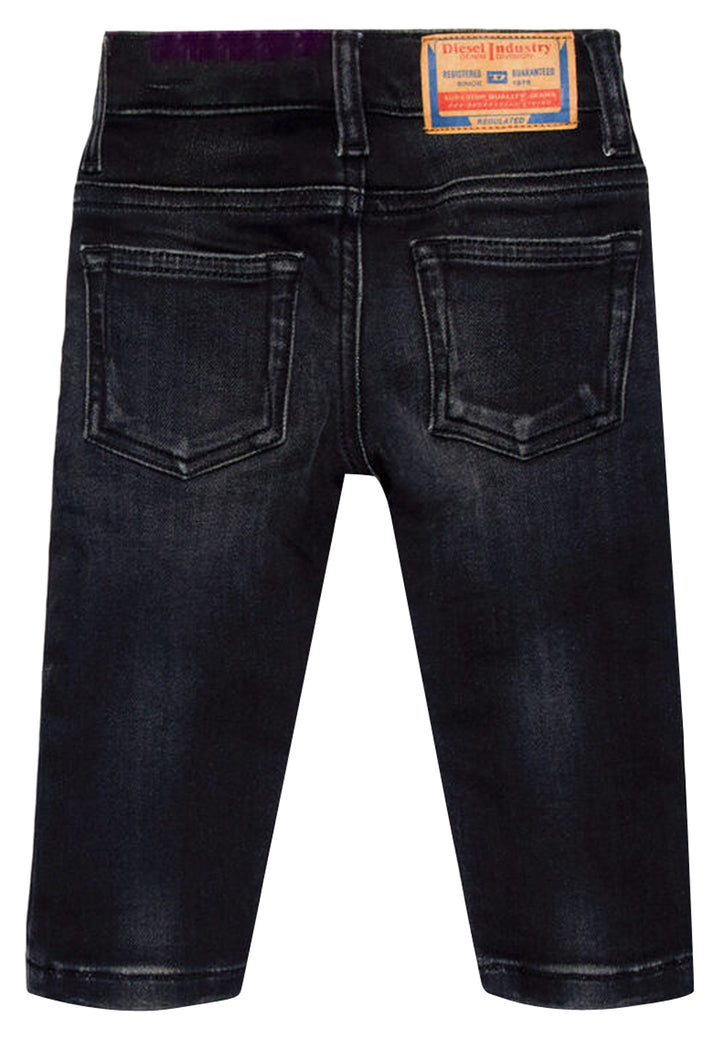 ViaMonte Shop | Diesel Kid jeans D-Jools-b nero neonato in cotone effetto denim