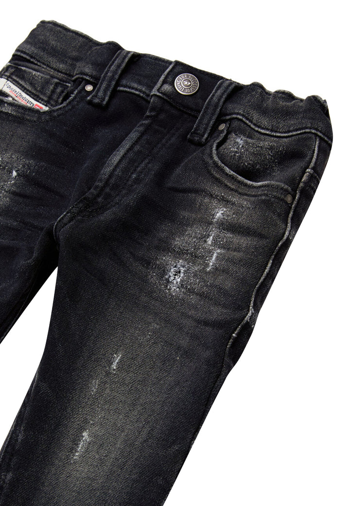 ViaMonte Shop | Diesel Kid jeans D-Jools-b nero neonato in cotone effetto denim