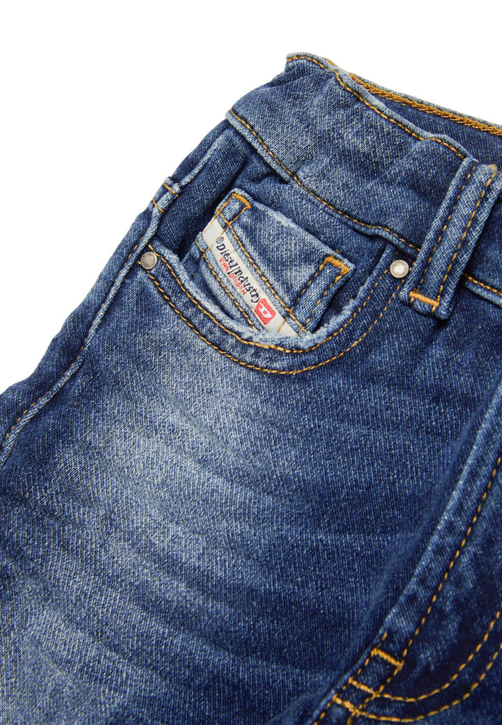 ViaMonte Shop | Diesel Kid jeans D-Jools-b blu neonato in cotone effetto denim