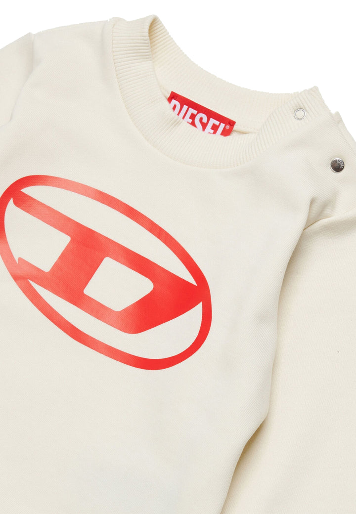 ViaMonte Shop | Diesel Kid felpa panna neonato in cotone