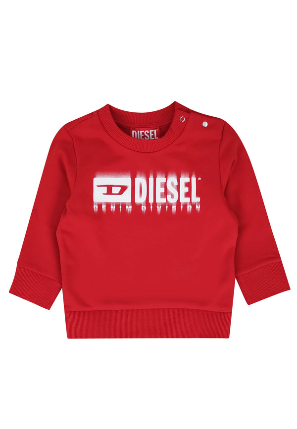 ViaMonte Shop | Diesel Kid felpa rossa neonato in cotone