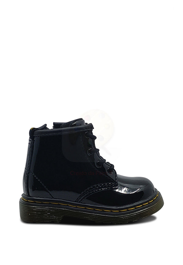 ViaMonte Shop | Dr.Martens stivaletto 1460 Patent Lamper nero bambino in pelle