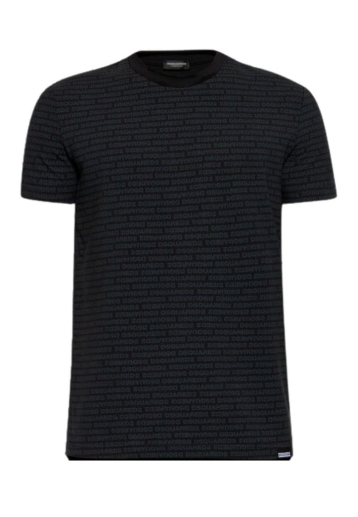 ViaMonte Shop | Dsquared2 t-shirt nera uomo in cotone elasticizzato