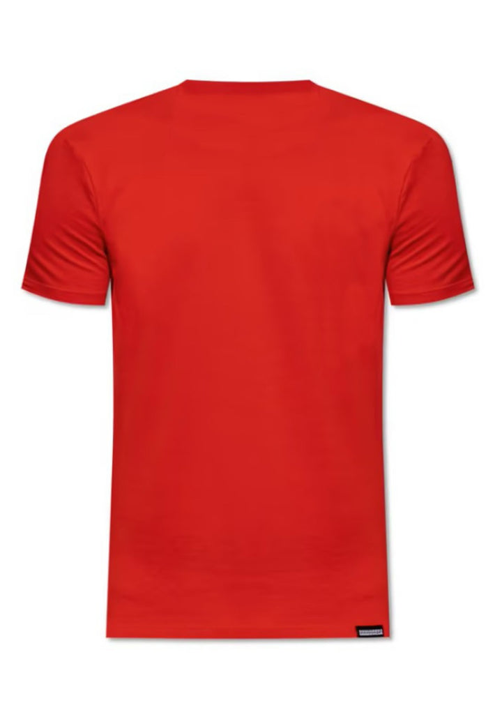 ViaMonte Shop | Dsquared2 t-shirt rossa uomo in cotone elasticizzato