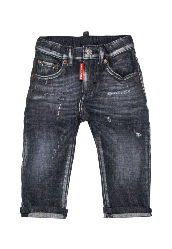 ViaMonte Shop | Dsquared2 jeans nero neonato in denim