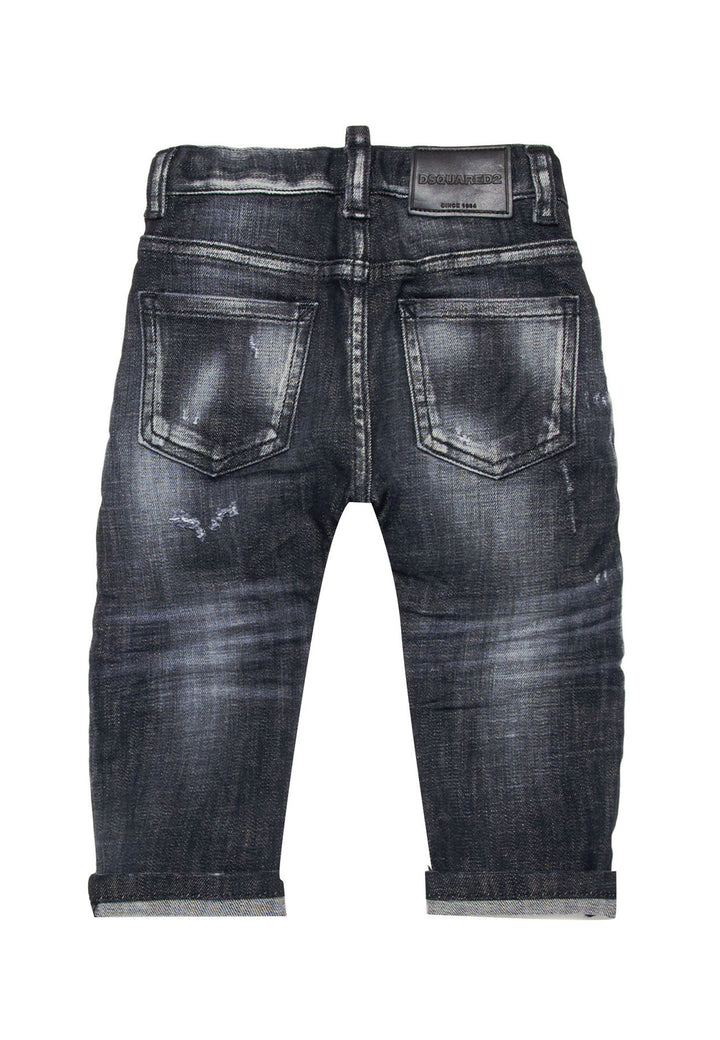 ViaMonte Shop | Dsquared2 jeans nero neonato in denim