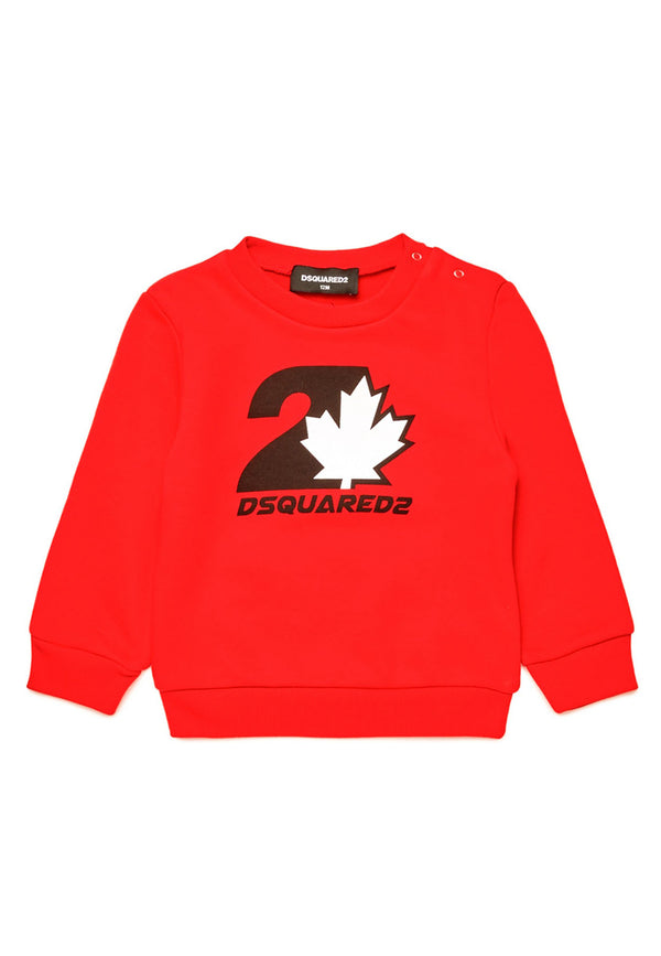 ViaMonte Shop | Dsquared2 felpa rossa bambino in cotone