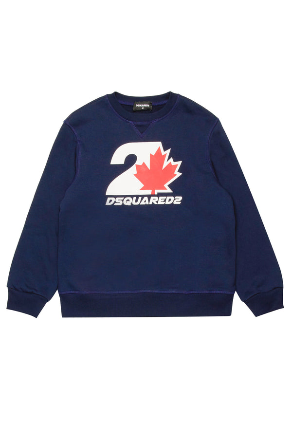 ViaMonte Shop | Dsquared2 felpa blu bambino in cotone