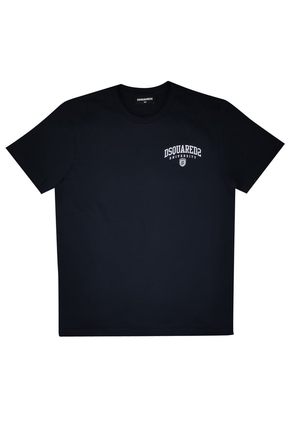 ViaMonte Shop | Dsquared2 t-shirt blu navy bambino in cotone