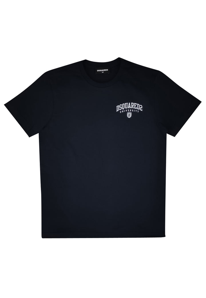 ViaMonte Shop | Dsquared2 t-shirt blu navy bambino in cotone