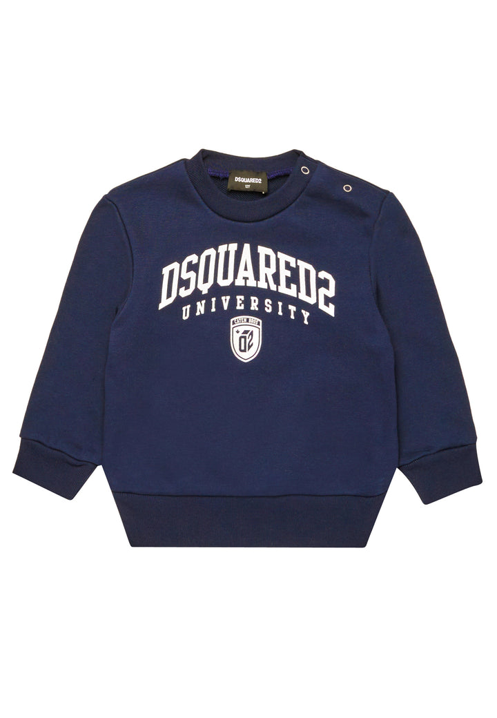 ViaMonte Shop | Dsquared2 felpa blu neonato in cotone