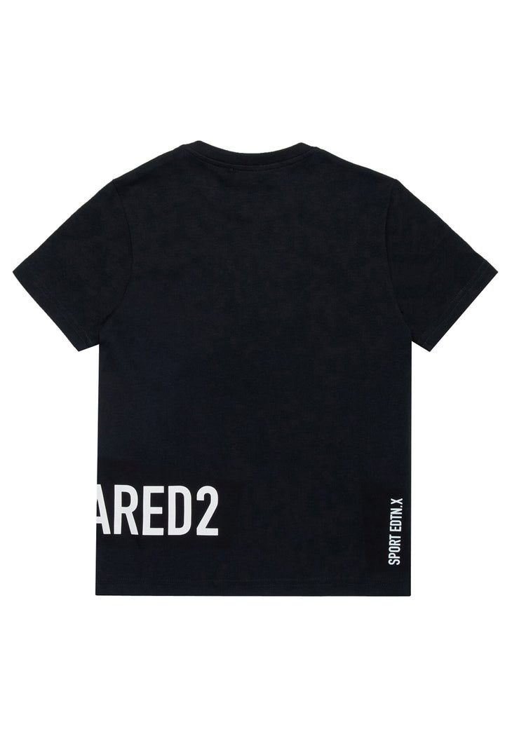 ViaMonte Shop | Dsquared2 t-shirt nera bambino in cotone