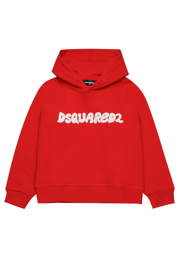 ViaMonte Shop | Dsquared2 felpa rossa bambino in cotone