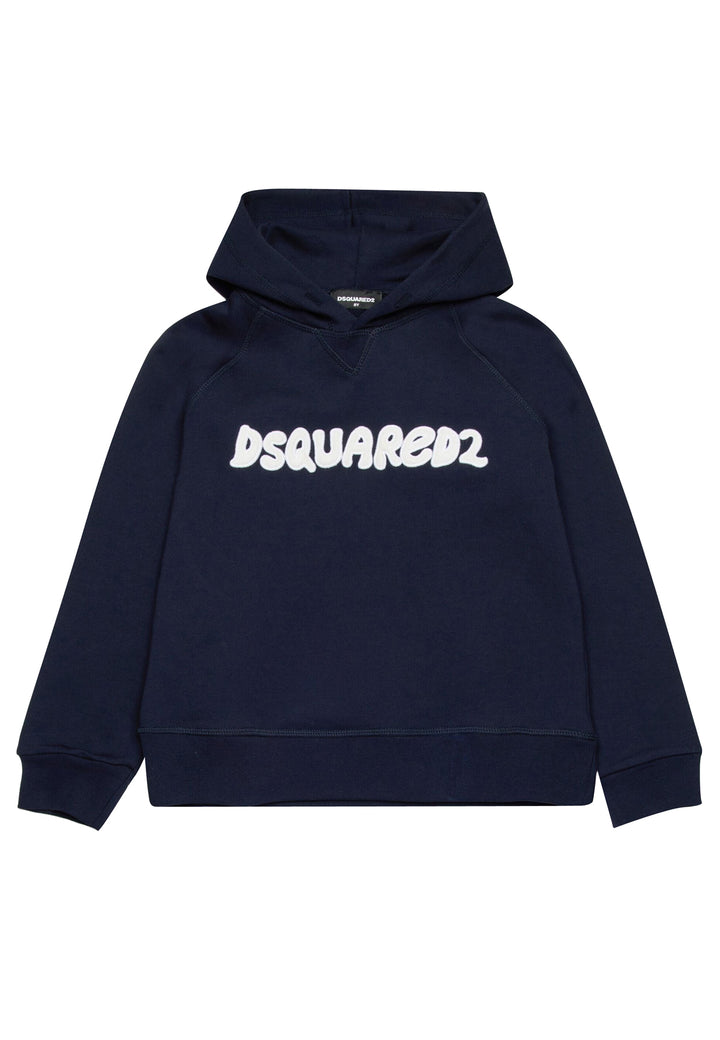 ViaMonte Shop | Dsquared2 felpa blu bambino in cotone