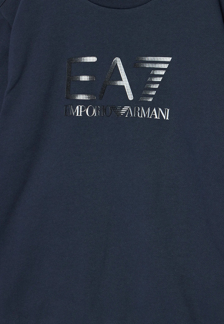 ViaMonte Shop | EA7 Emporio Armani felpa blu navy bambino in cotone