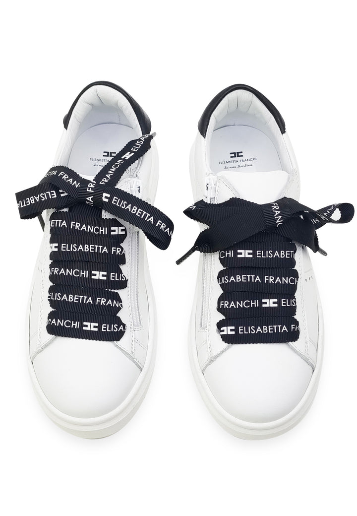 ViaMonte Shop | Elisabetta Franchi sneakers bianche bambina in pelle