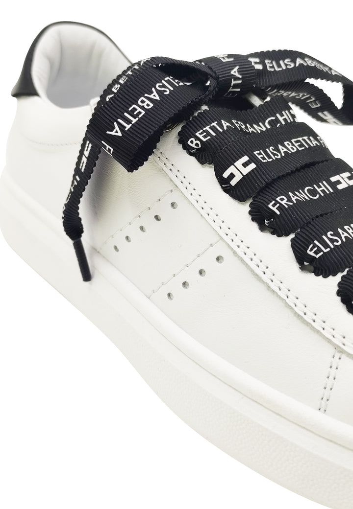 ViaMonte Shop | Elisabetta Franchi sneakers bianche bambina in pelle