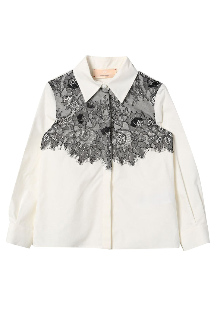 ViaMonte Shop | Elisabetta Franchi camicia bianca bambina in cotone