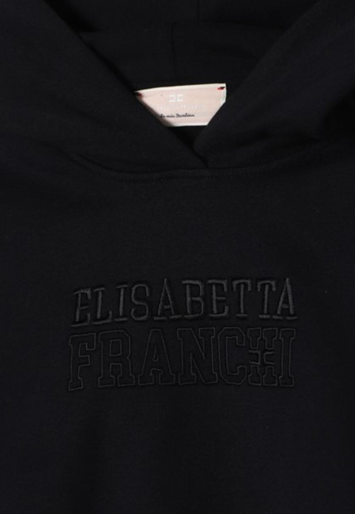 ViaMonte Shop | Elisabetta Franchi felpa nera bambina in cotone