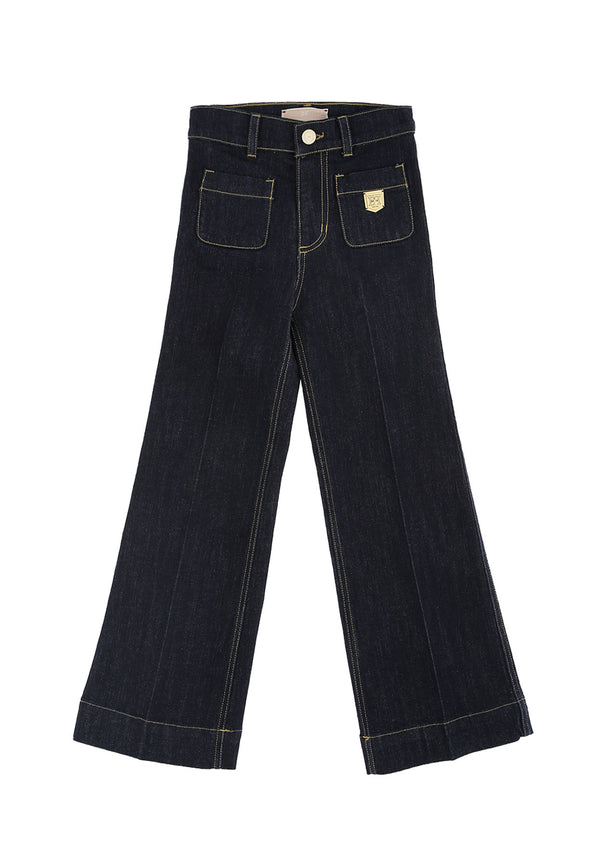 ViaMonte Shop | Elisabetta Franchi jeans blu bambina in denim