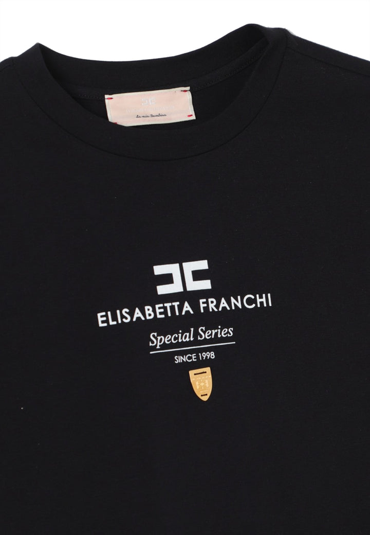 ViaMonte Shop | Elisabetta Franchi t-shirt nera bambina in cotone