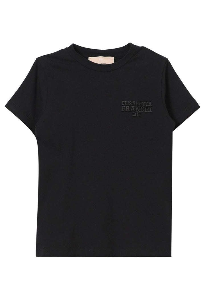 ViaMonte Shop | Elisabetta Franchi t-shirt nera bambina in cotone