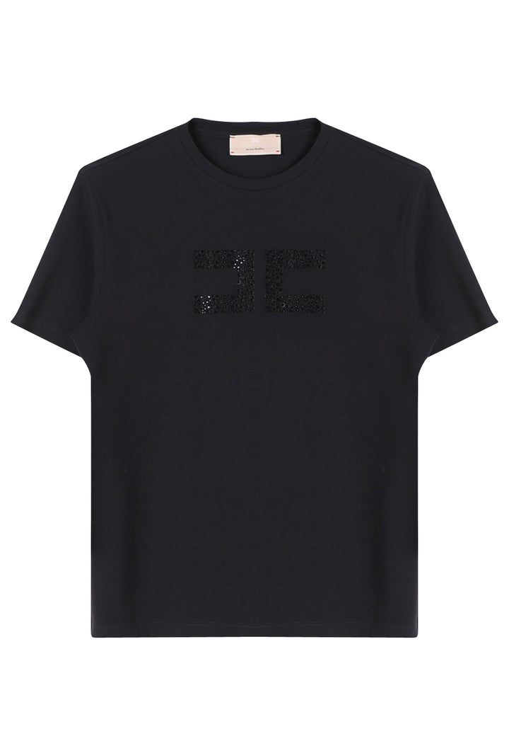 ViaMonte Shop | Elisabetta Franchi t-shirt nera bambina in cotone