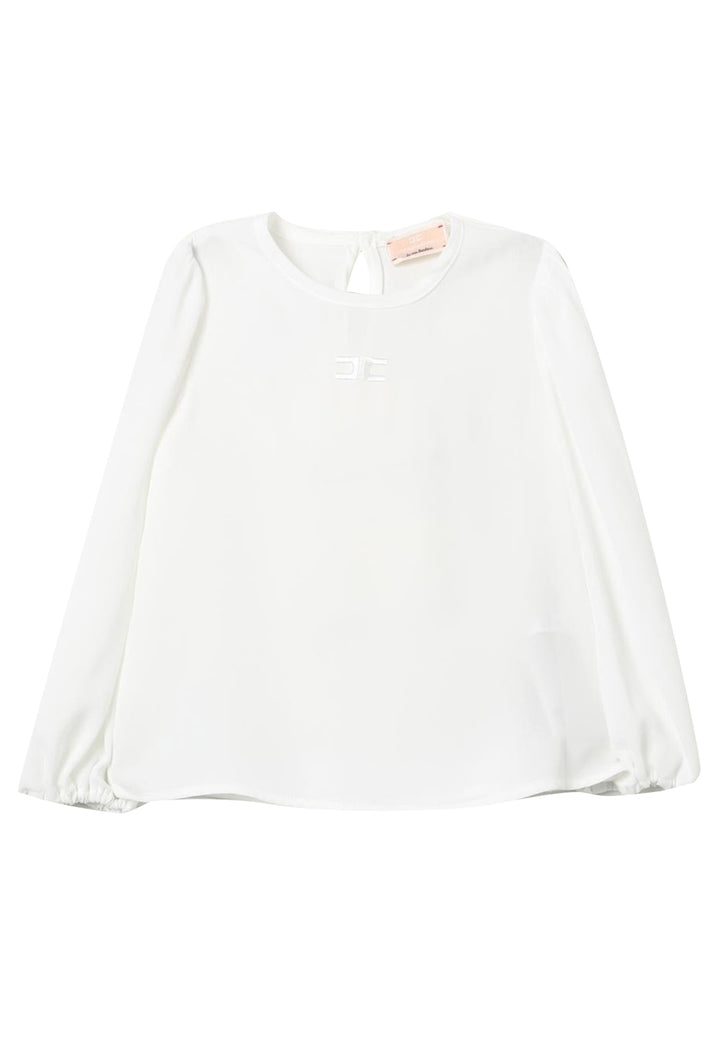 ViaMonte Shop | Elisabetta Franchi blusa bianca neonata in cotone