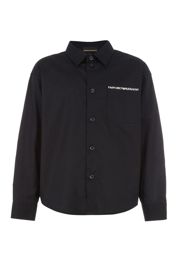 ViaMonte Shop | Emporio Armani camicia nera bambino in cotone