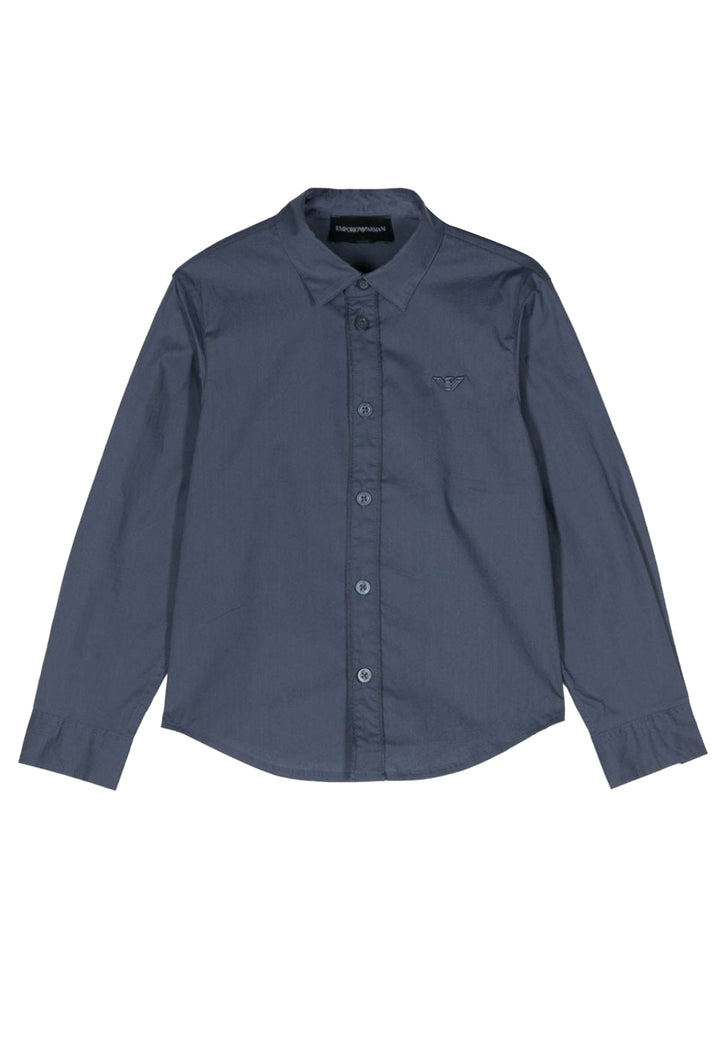 ViaMonte Shop | Emporio Armani camicia blu bambino in cotone