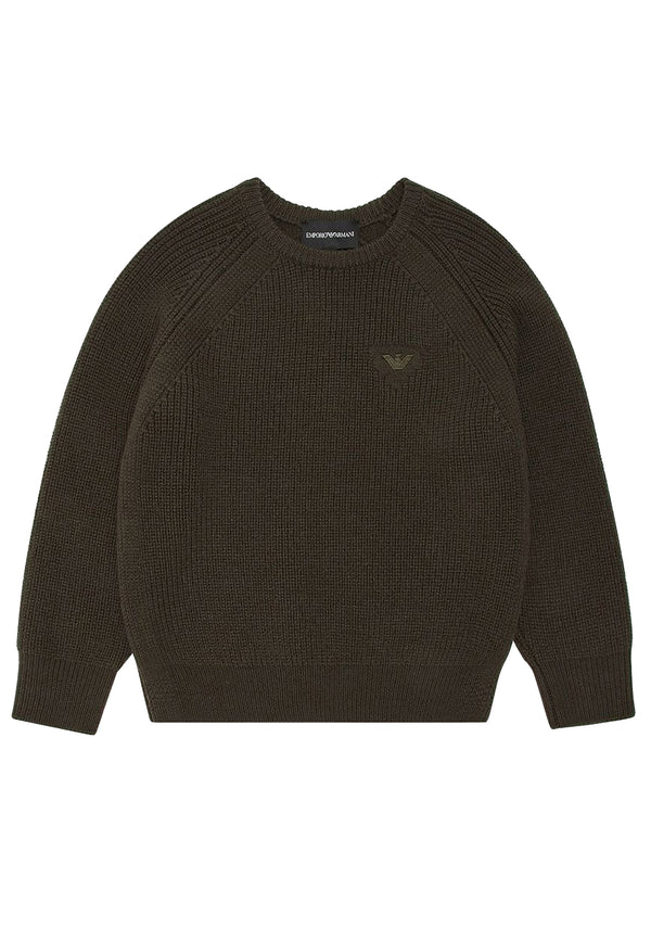 ViaMonte Shop | Emporio Armani maglia verde bambino in misto lana