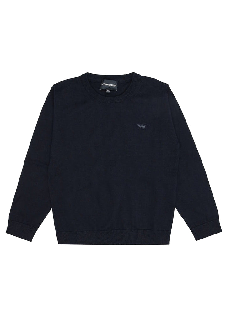 ViaMonte Shop | Emporio Armani maglia blu navy bambino in misto lana