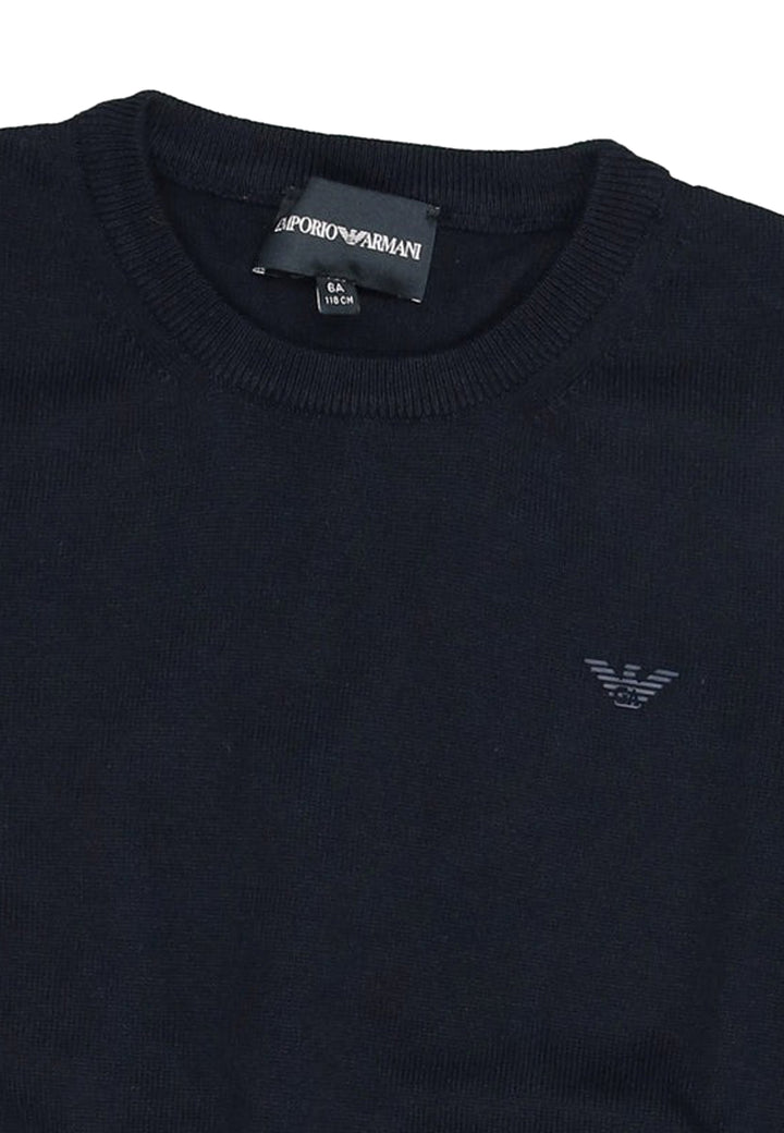 ViaMonte Shop | Emporio Armani maglia blu navy bambino in misto lana