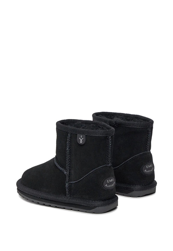 ViaMonte Shop | EMU Australia stivaletti wallaby mini nero bambina in pelle scamosciata