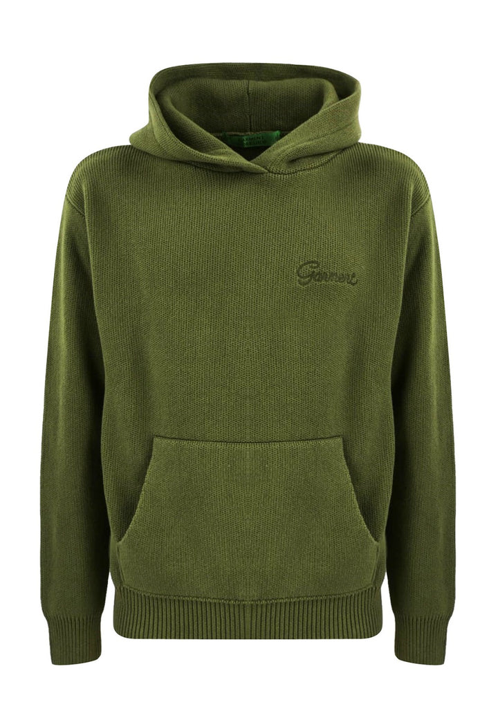 ViaMonte Shop | Garment Workshop felpa verde militare in maglia unisex di cotone