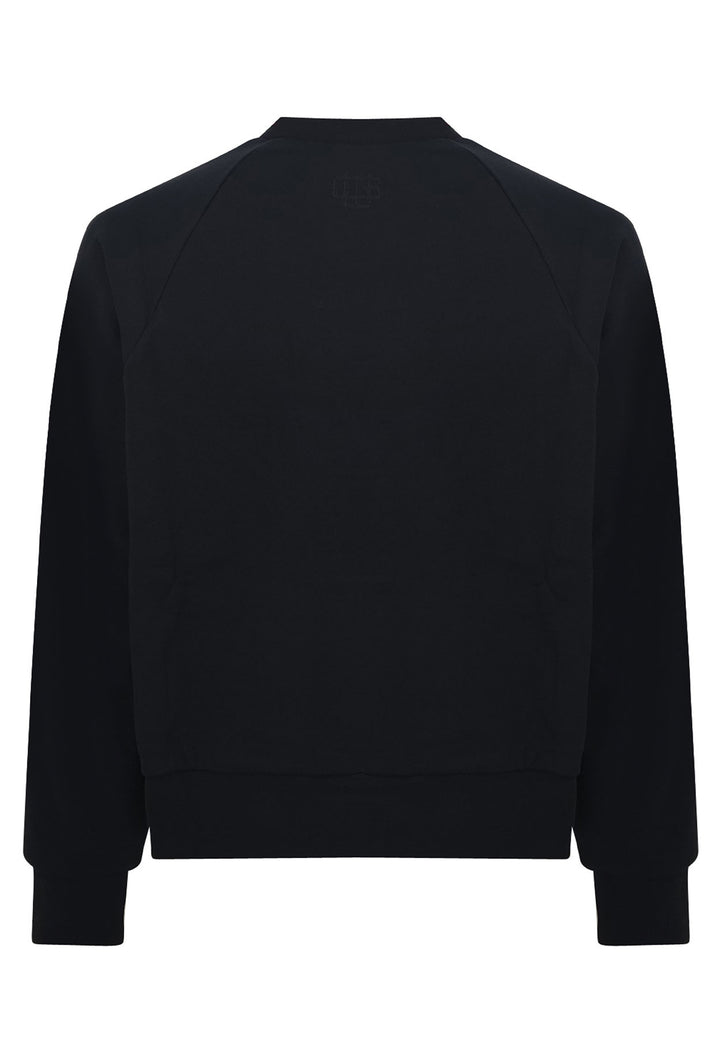 ViaMonte Shop | Garment Workshop felpa nero unisex in jersey di cotone