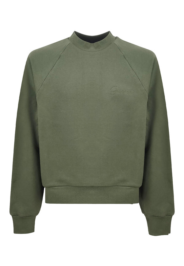 ViaMonte Shop | Garment Workshop felpa verde unisex in jersey di cotone