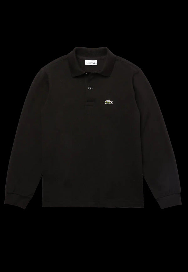 ViaMonte Shop | Lacoste polo nera bambino in piquet di cotone